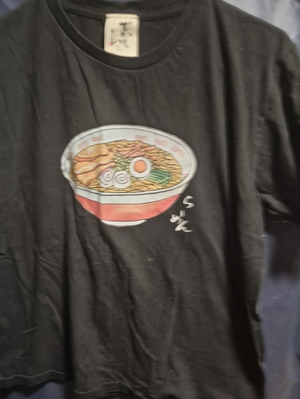 Black Graphic Ramen Bowl Short Sleeve Tee